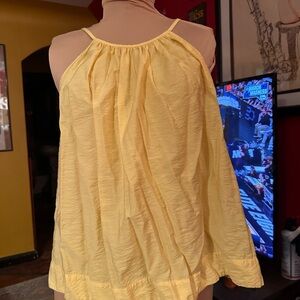 a new day Yellow Textured Halter Camisole